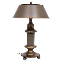 Small metal Bouillotte table lamp 1970s USA