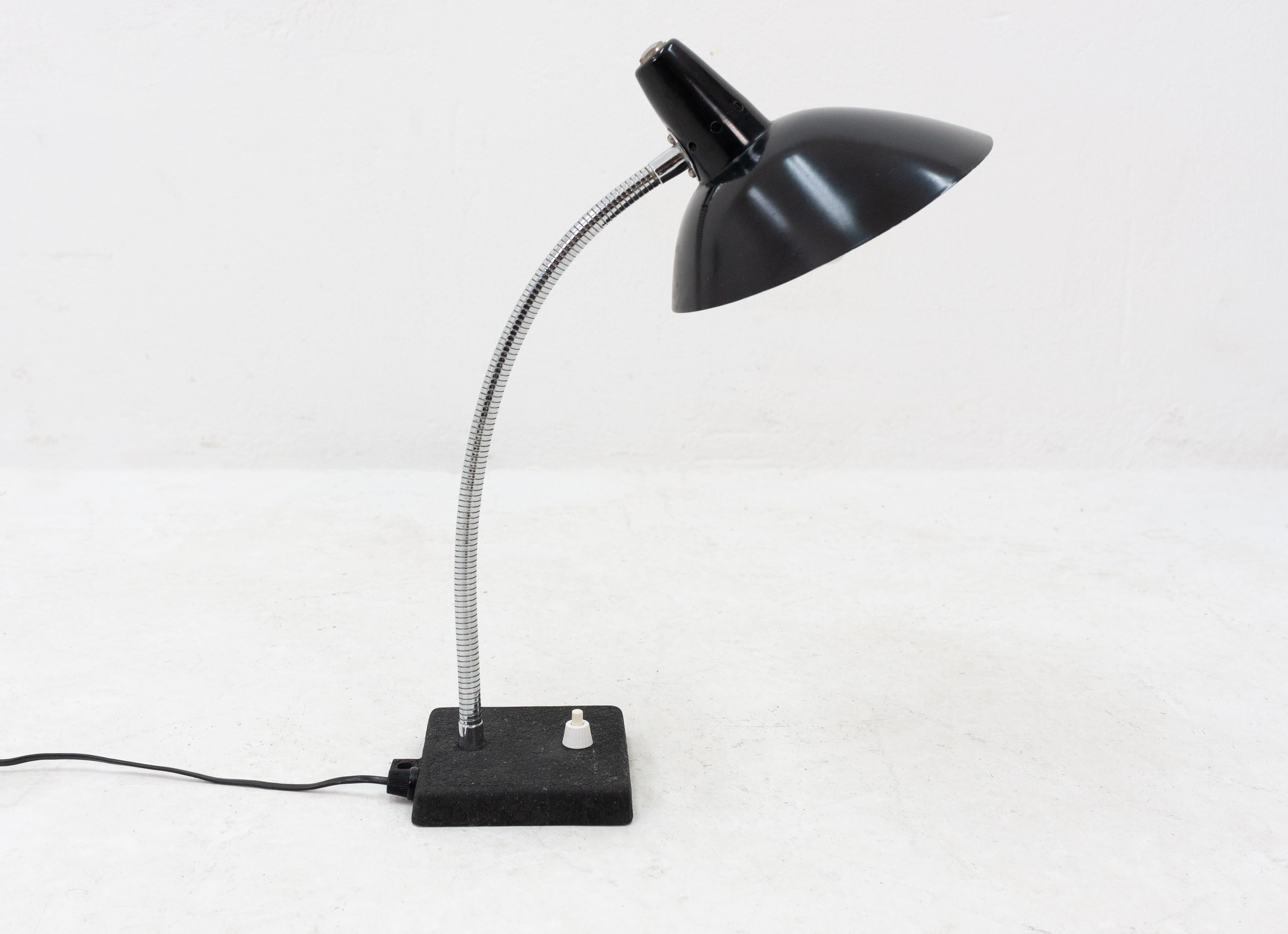 German Small Metal Desk Lamp in the Style of Kaiser Idell