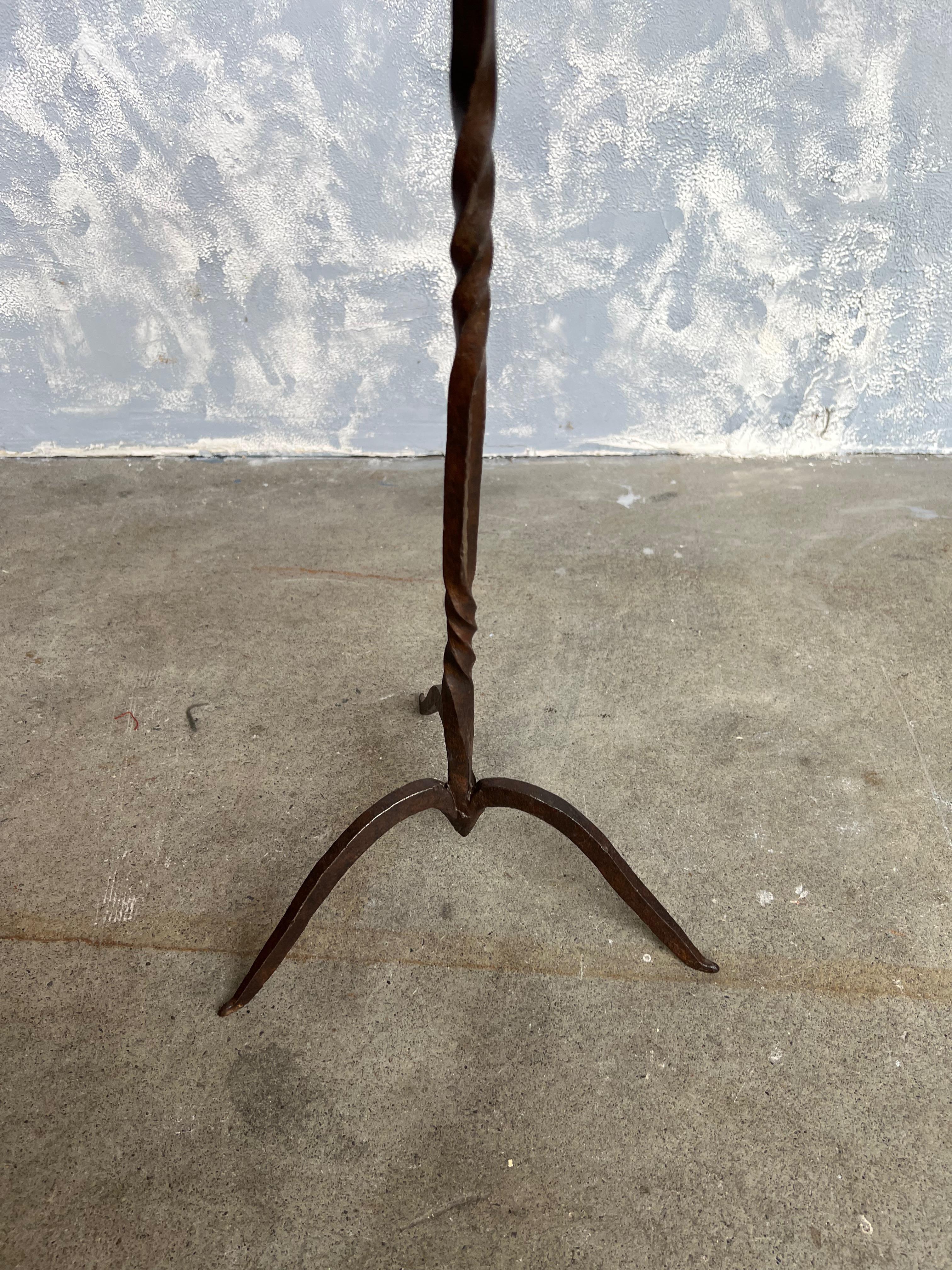 Spanish Small Metal Drinks Table with Pointed Feet