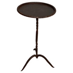 Small Metal Drinks Table with Pointed Feet
