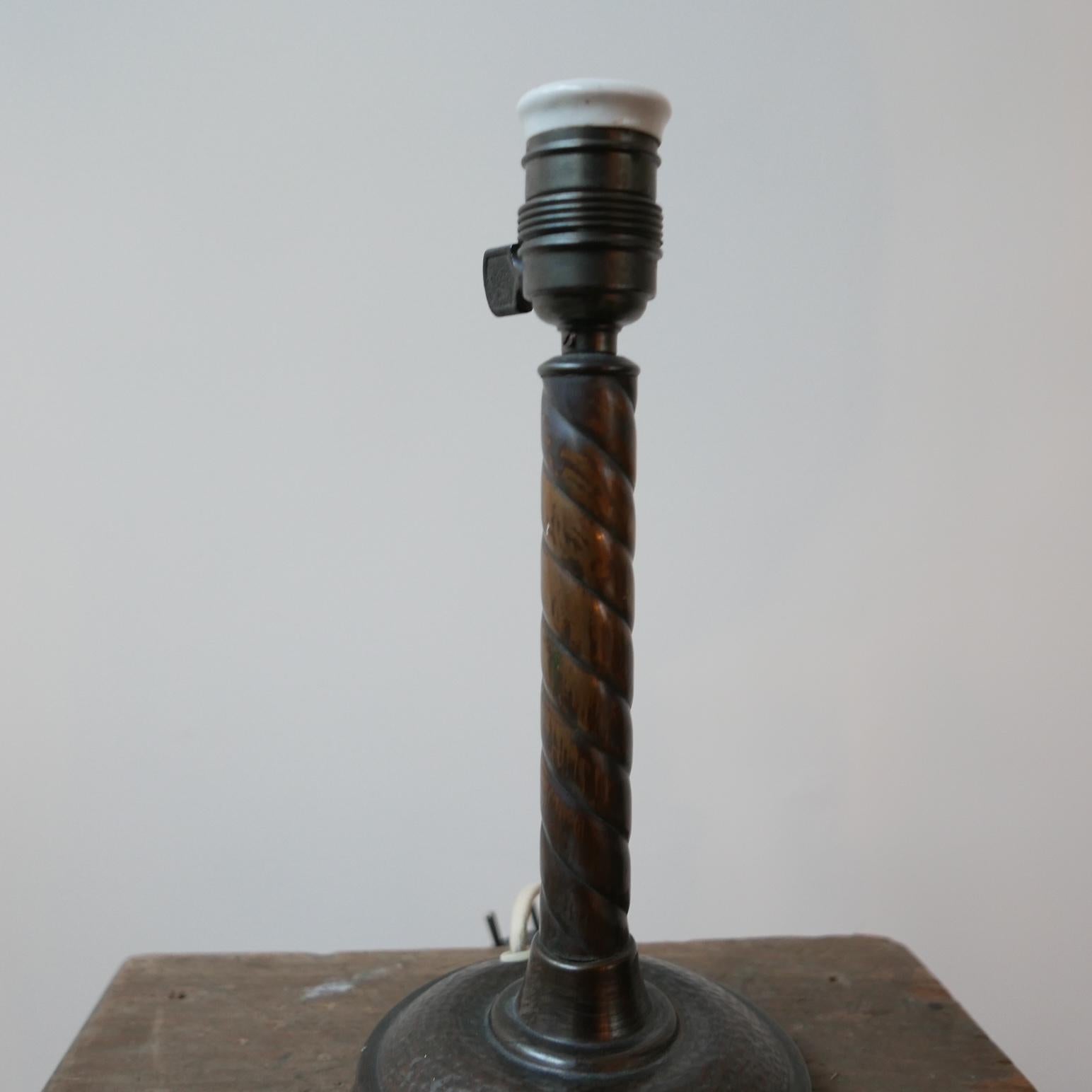 Mid-20th Century Small Metal Swedish Antique Table Lamp