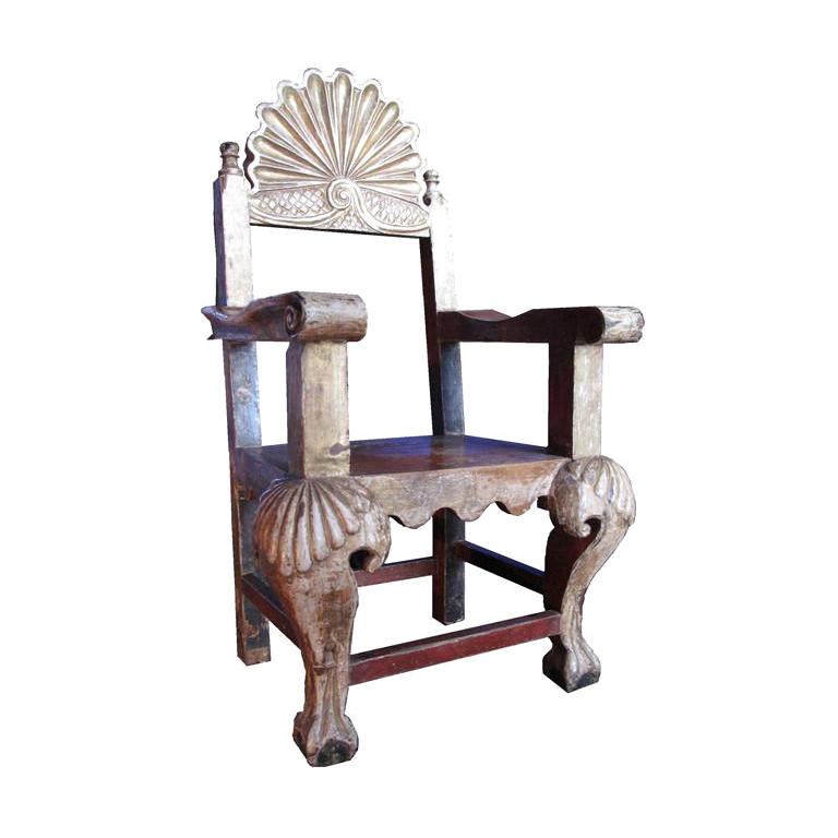Small Mexican Processional Chair For Sale