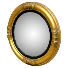 Small Mid 19th Century Giltwood Circular Convex Mirror