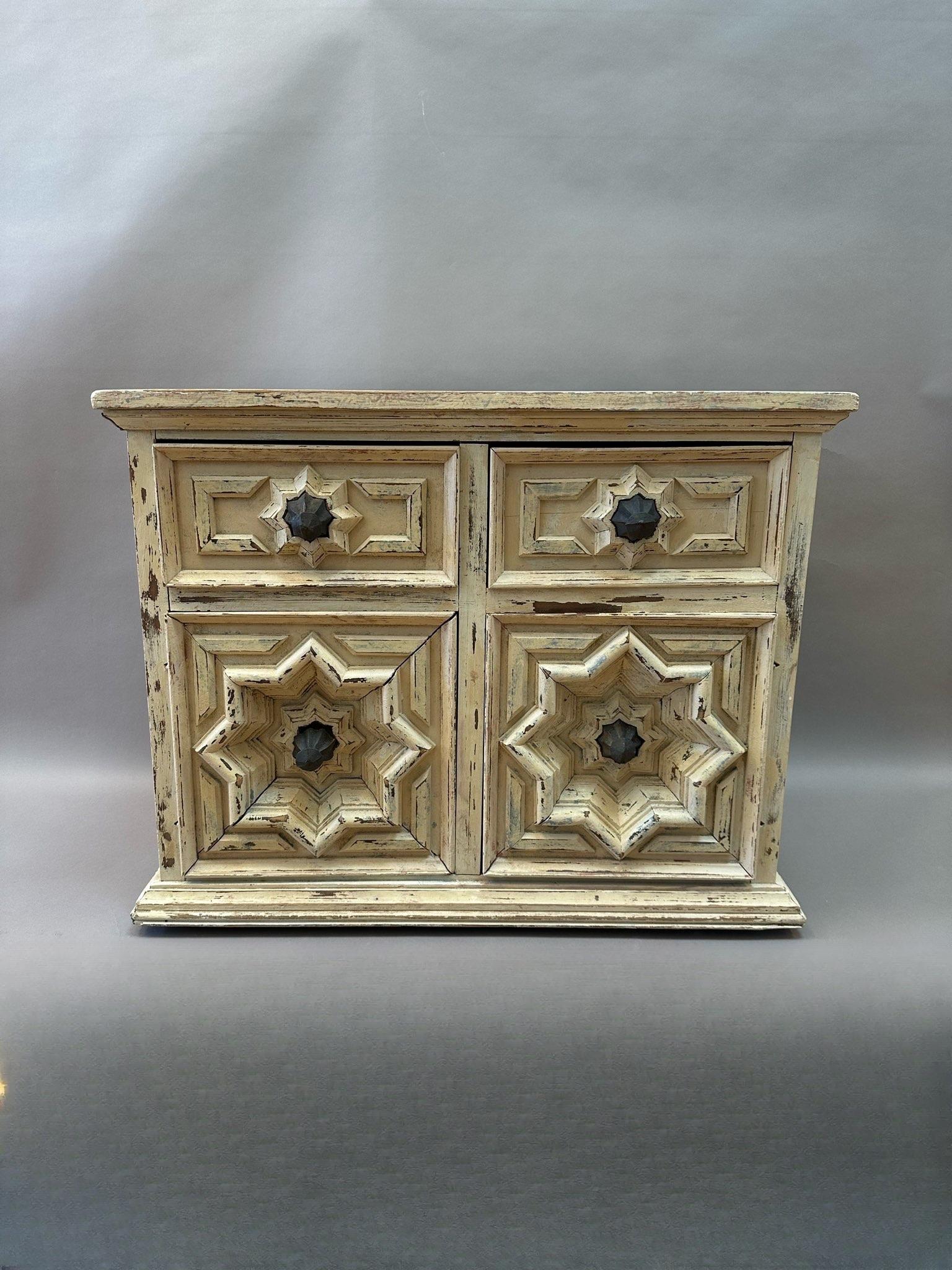 Molded Small Mid 19th Century Moorish Cabinet For Sale
