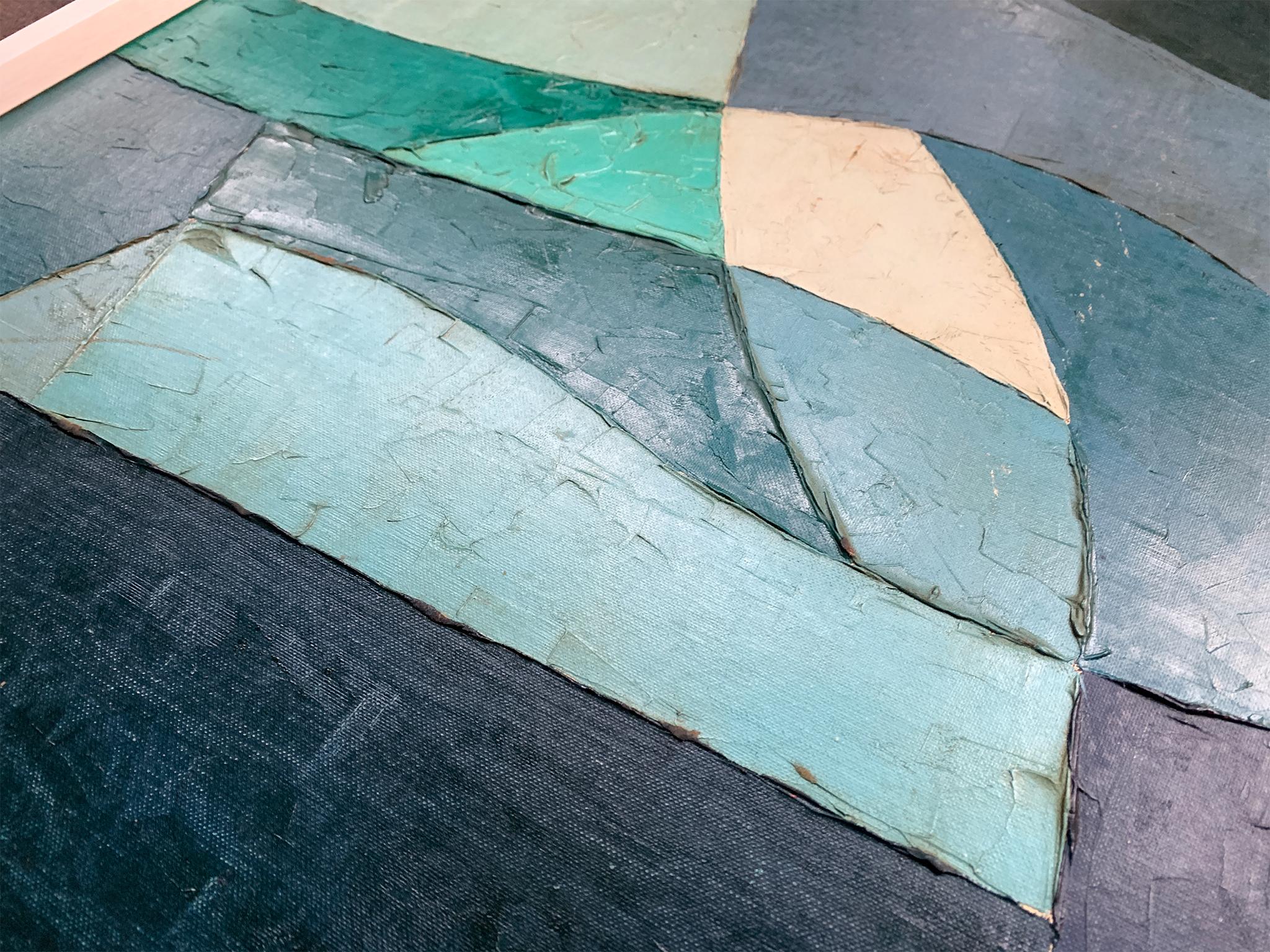 Hand-Painted Small Mid-20th Century Abstract Painting For Sale