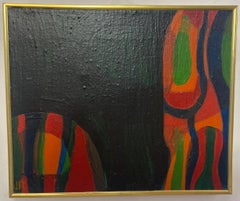 Small Mid Century Abstract Painting, 1950's-1960's
