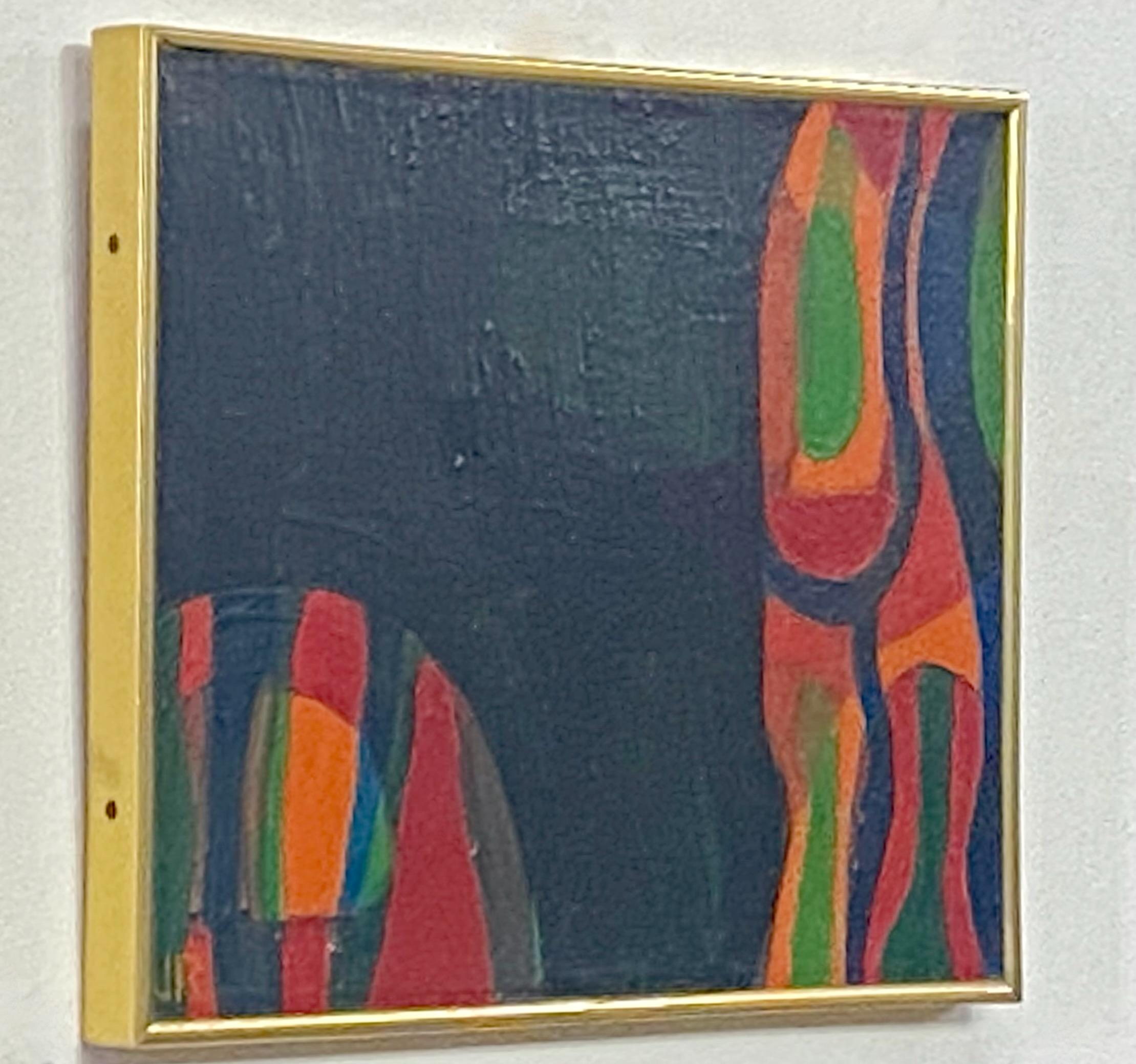 Mid-Century Modern Small Mid Century Abstract Painting, 1950's-1960's For Sale