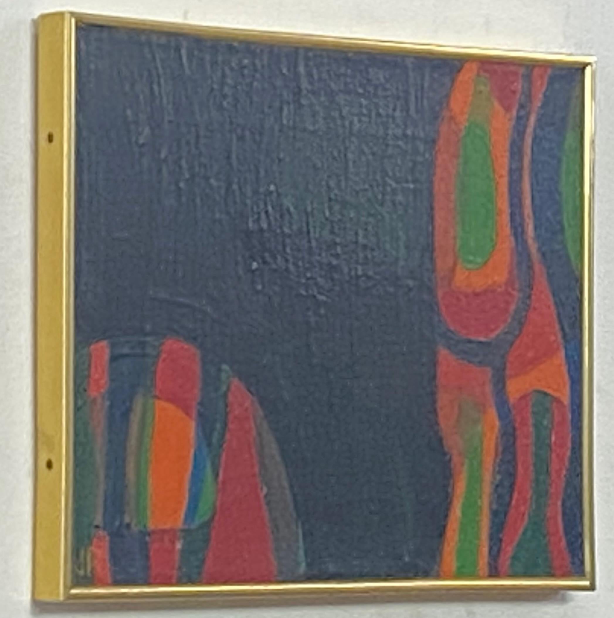 American Small Mid Century Abstract Painting, 1950's-1960's For Sale