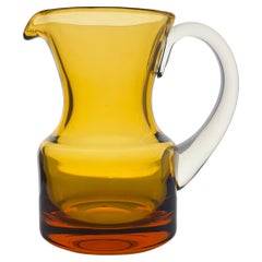 Piccola brocca da latte in vetro ambrato di metà secolo di Whitefriars Glass, Inghilterra