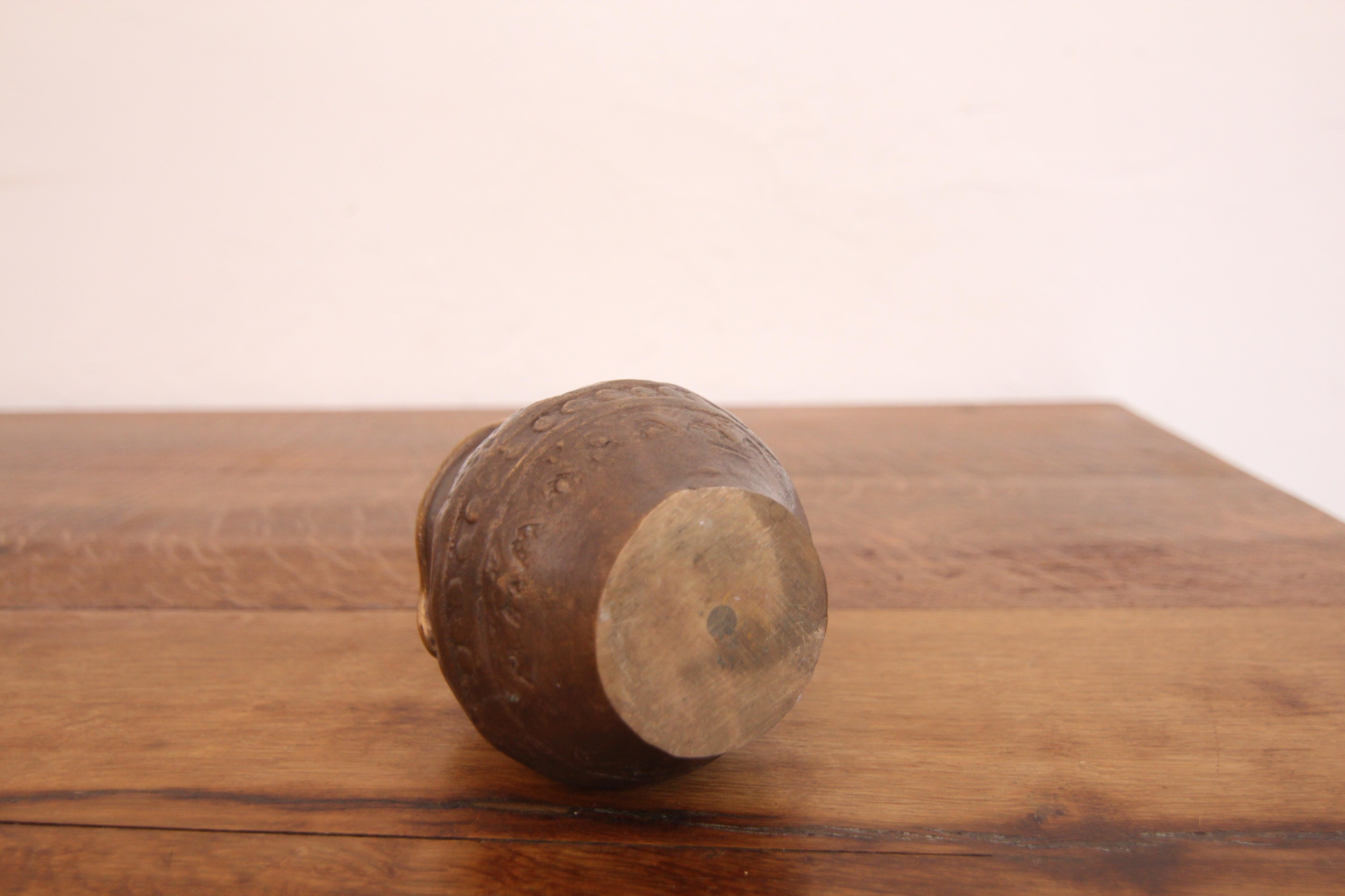 Small Mid-Century Brutalist Bronze Jug For Sale 10