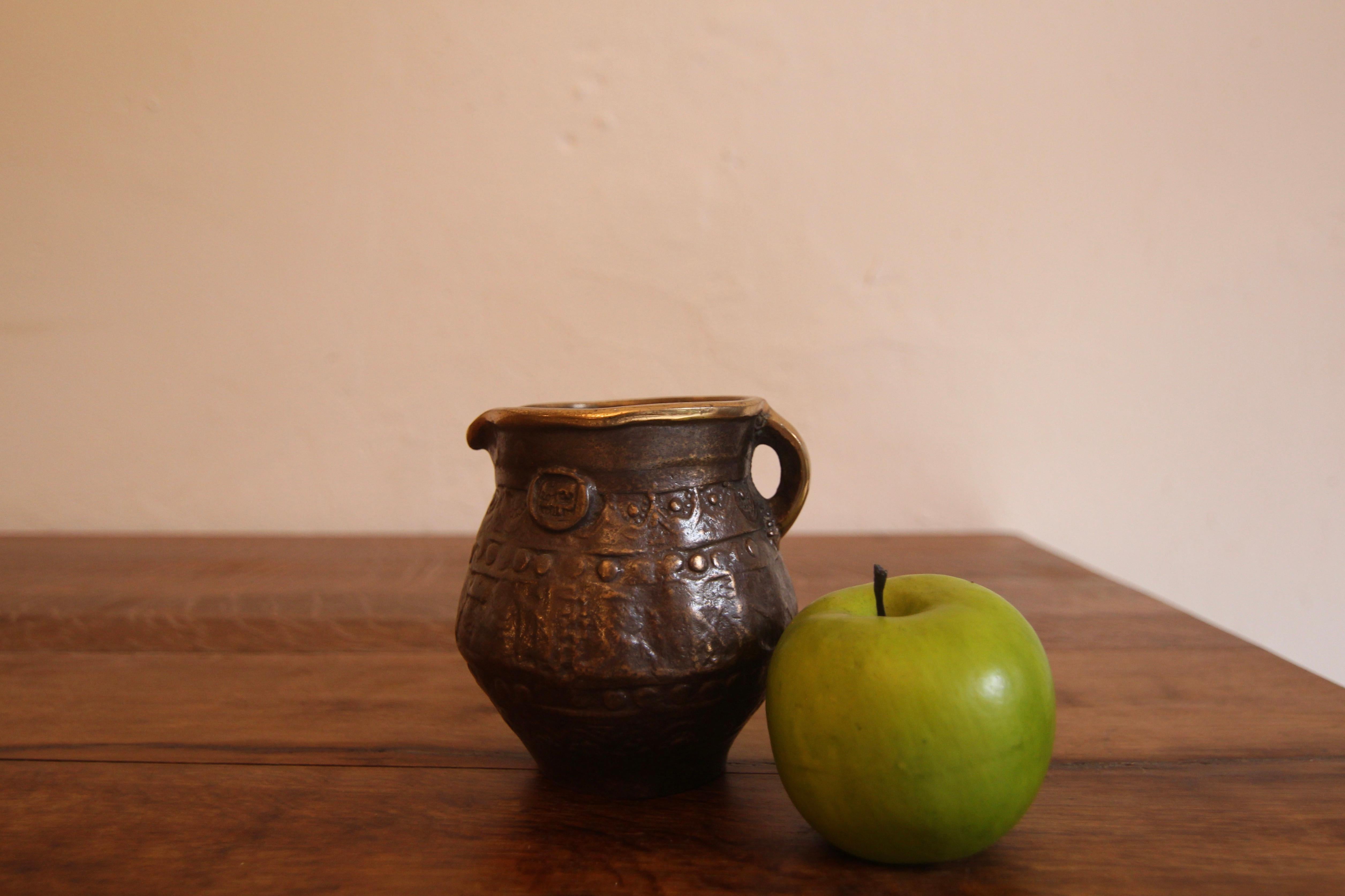 Mid-20th Century Small Mid-Century Brutalist Bronze Jug For Sale