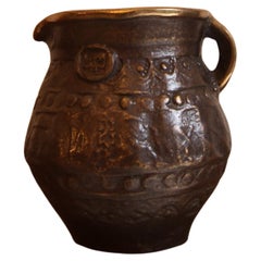 Small Mid-Century Brutalist Bronze Jug