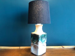 Small Midcentury Ceramic Table Lamp, Fat Lava Style