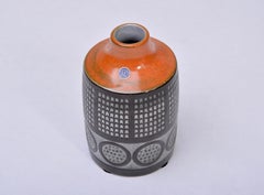 Small Brown Mid-century Modern Ceramic Vase by Mari Simulsson for Upsala Ekeby