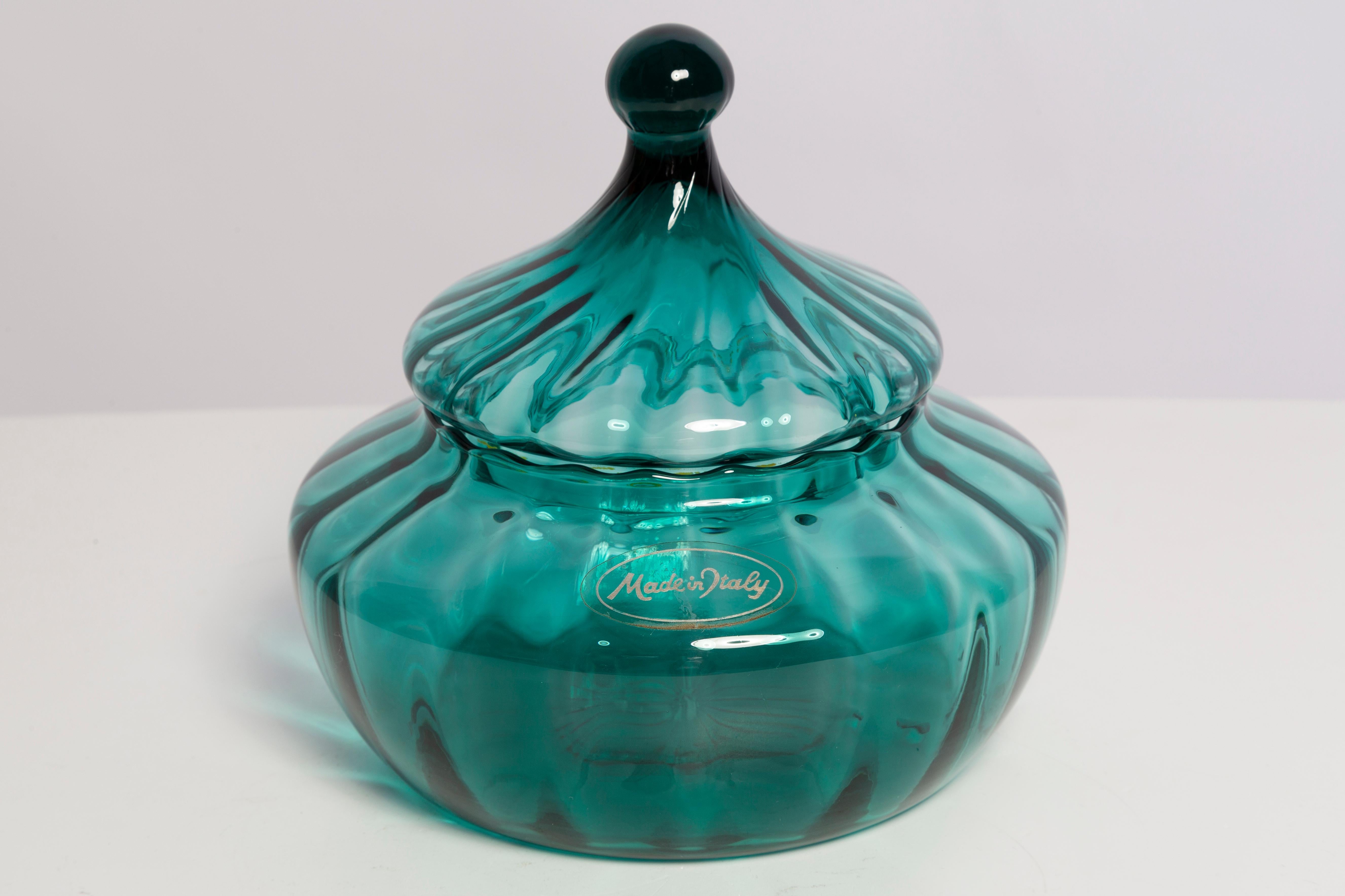 Empoli-Vase aus der Mitte des Jahrhunderts für Candy oder Jewelry Box, Italien, 1960er Jahre (Moderne der Mitte des Jahrhunderts) im Angebot