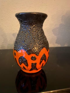 Small Mid-Century Fat Lava Vase by ES Keramik