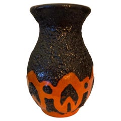 Small Mid-Century Fat Lava Vase by ES Keramik