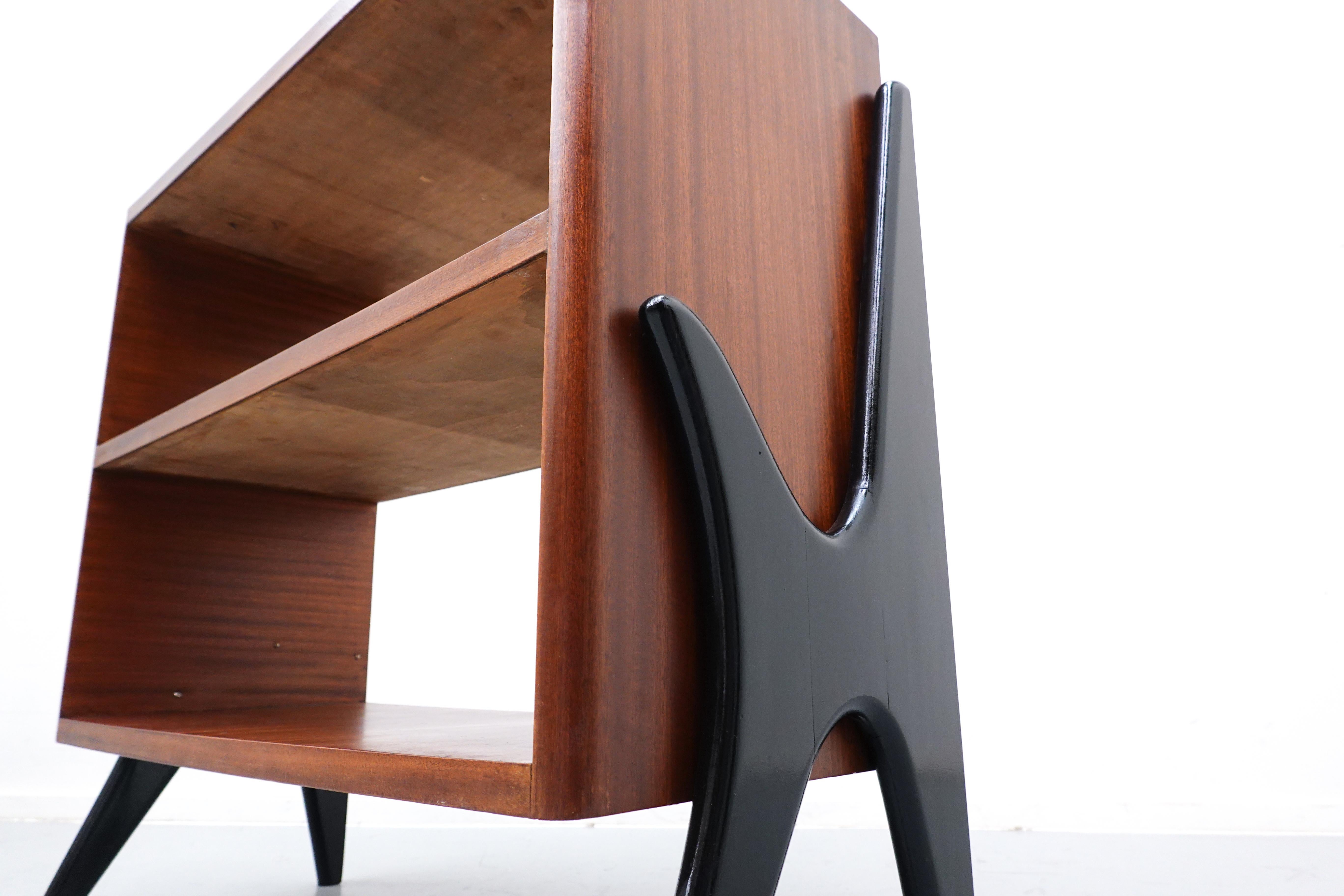 mid century modern small bookshelf