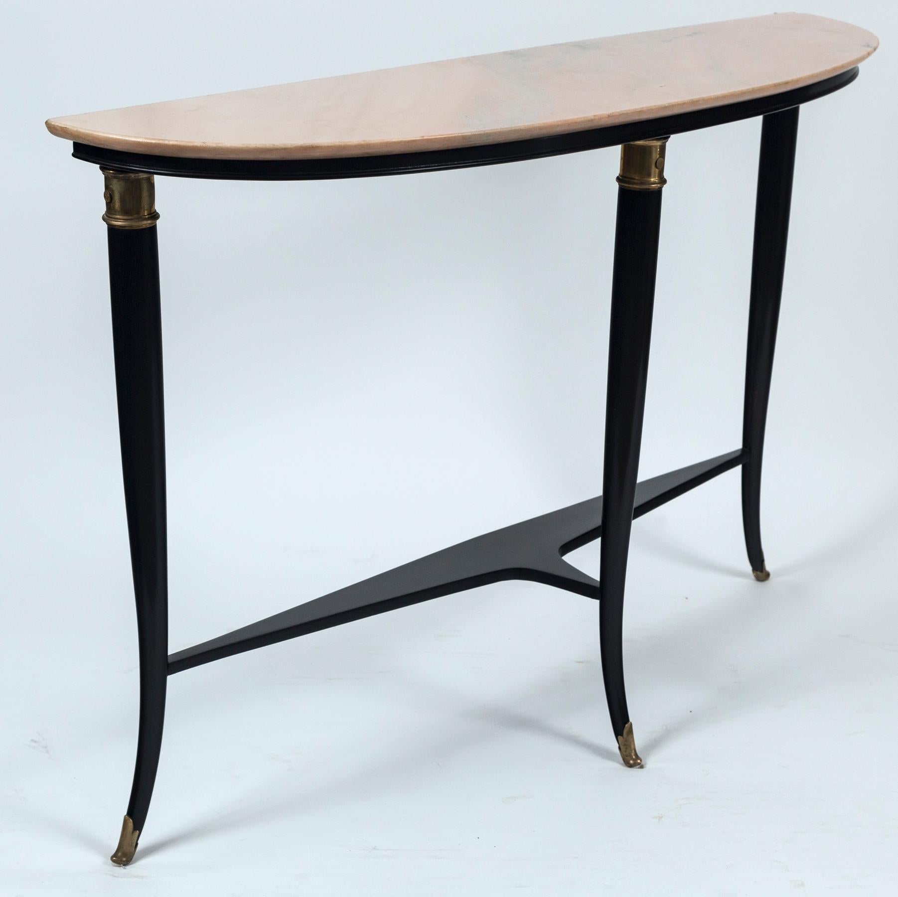 Small Mid Century Italian Console Table by Paola Buffa In Good Condition In Westport, CT