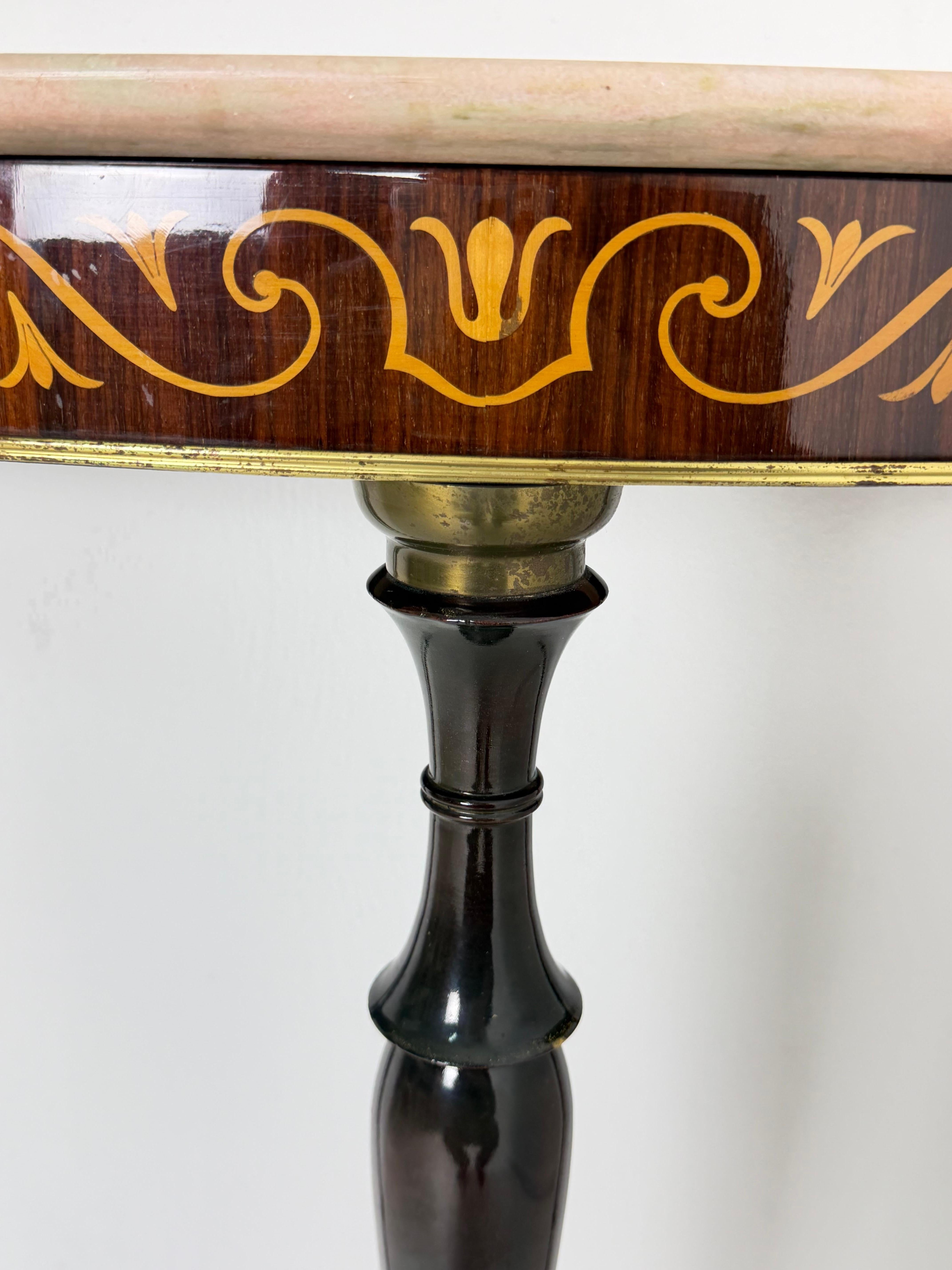 Small Mid-century Italian Console Table in the style of P. Buffa, 1950s For Sale 6