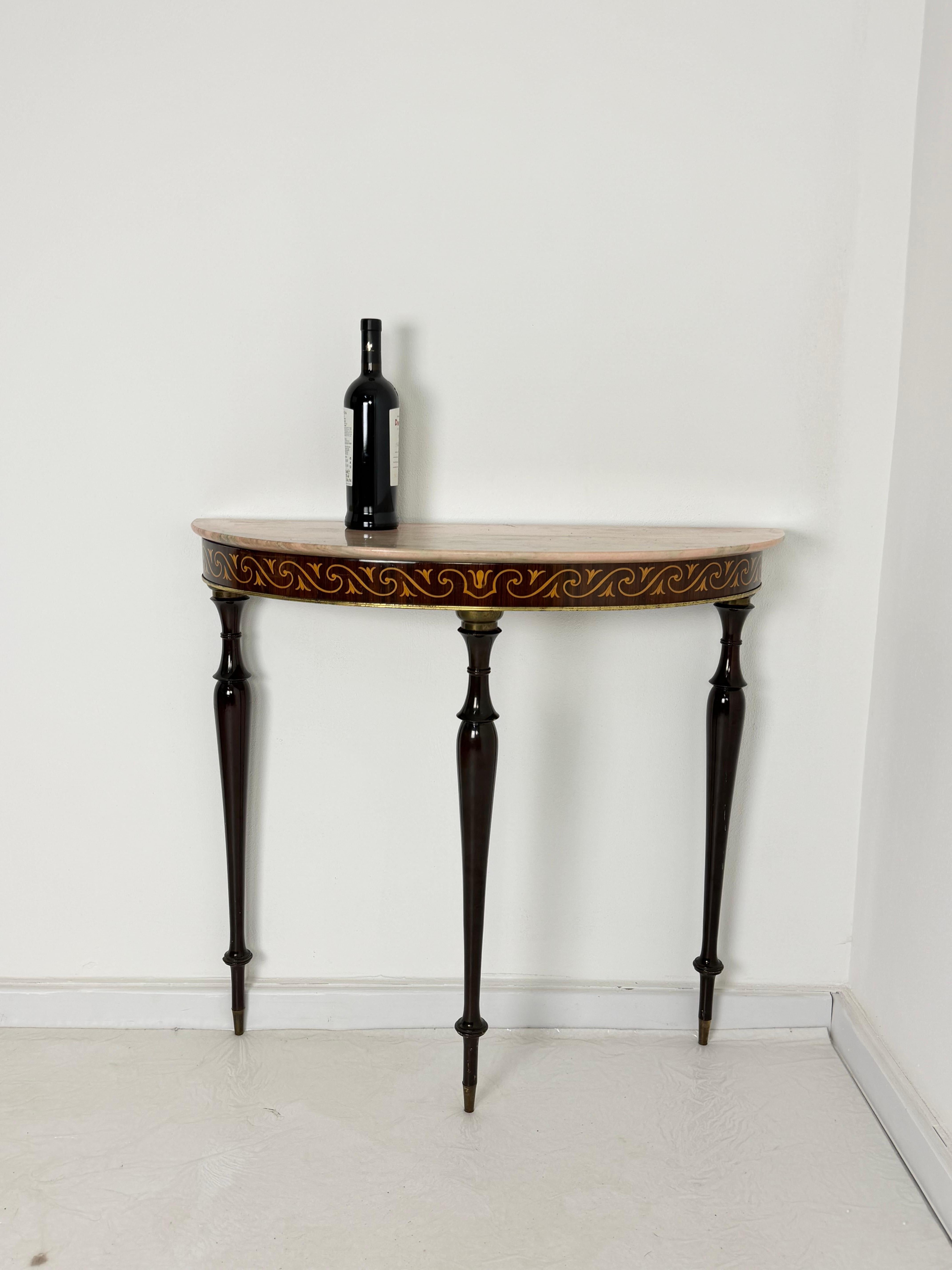 Mid-20th Century Small Mid-century Italian Console Table in the style of P. Buffa, 1950s For Sale