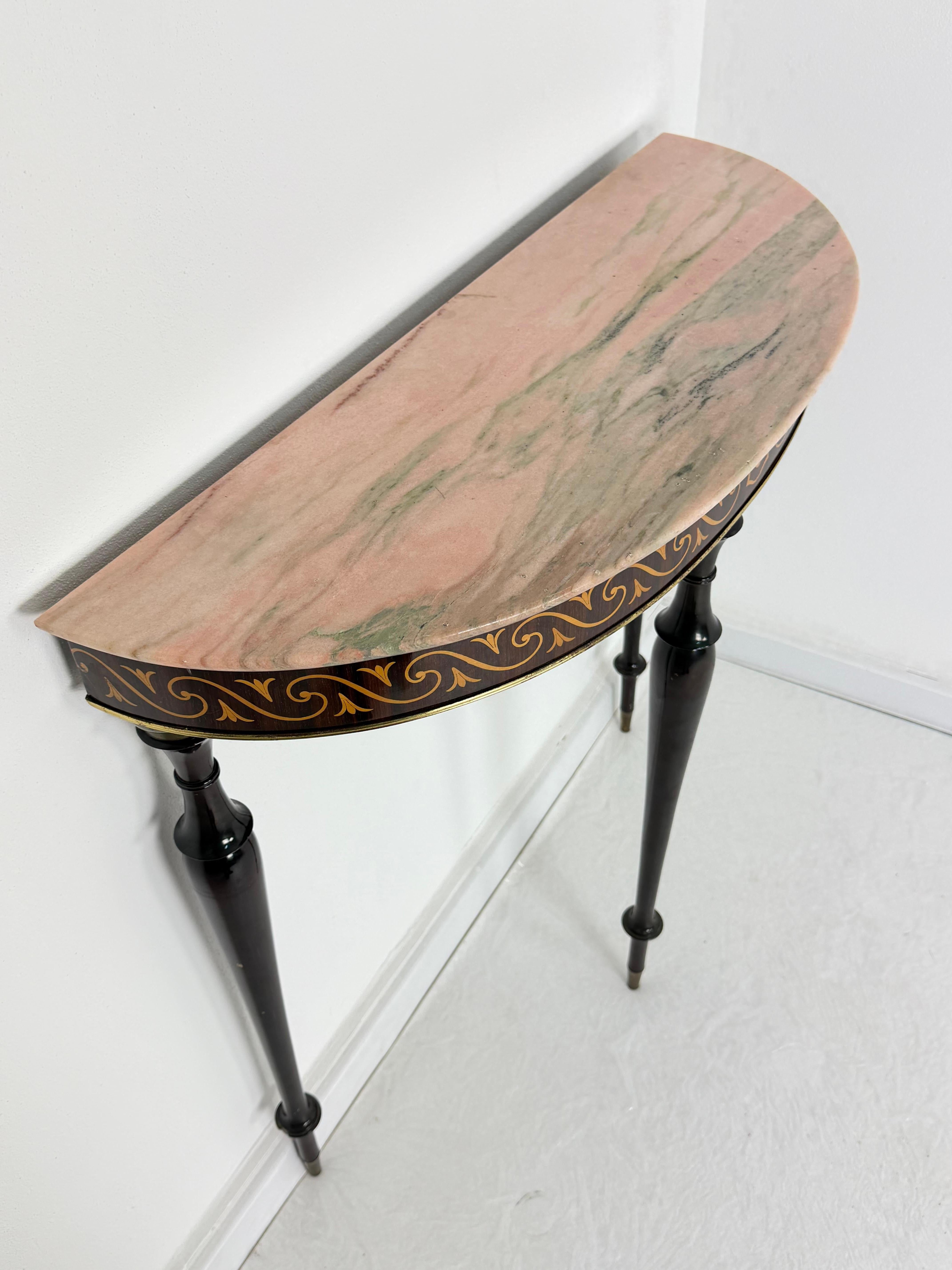 Small Mid-century Italian Console Table in the style of P. Buffa, 1950s For Sale 2