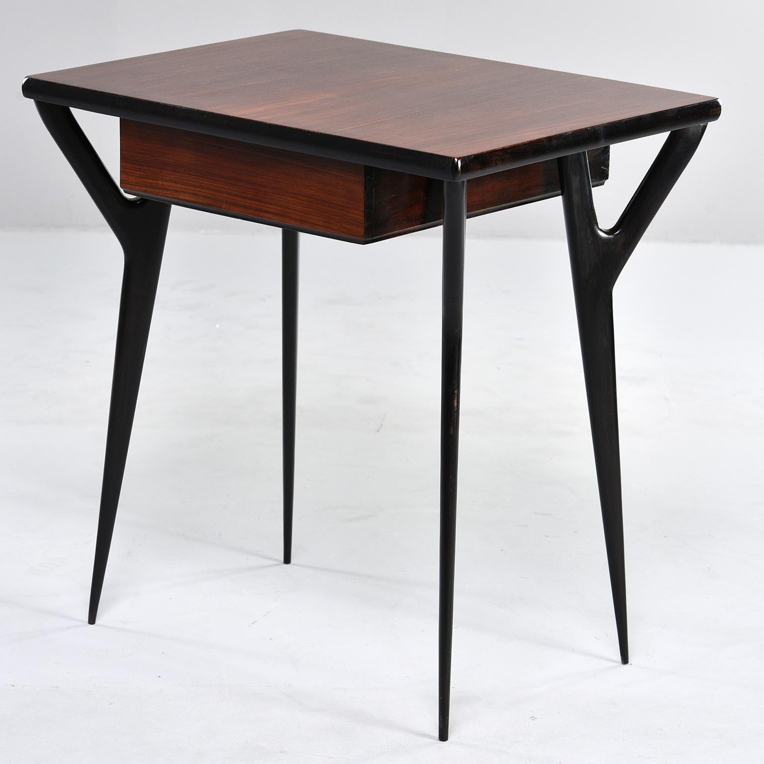 Wood Small Midcentury Italian Desk or Writing Table