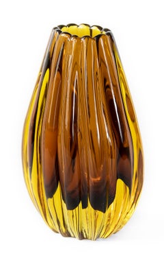 Small Mid-Century Italian Murano Glass Vase by Flavio Poli