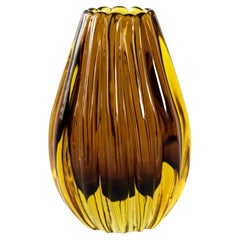 Vintage Small Mid-Century Italian Murano Glass Vase by Flavio Poli