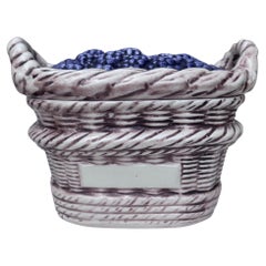 Small Mid-Century Majolica Blackberries Tureen