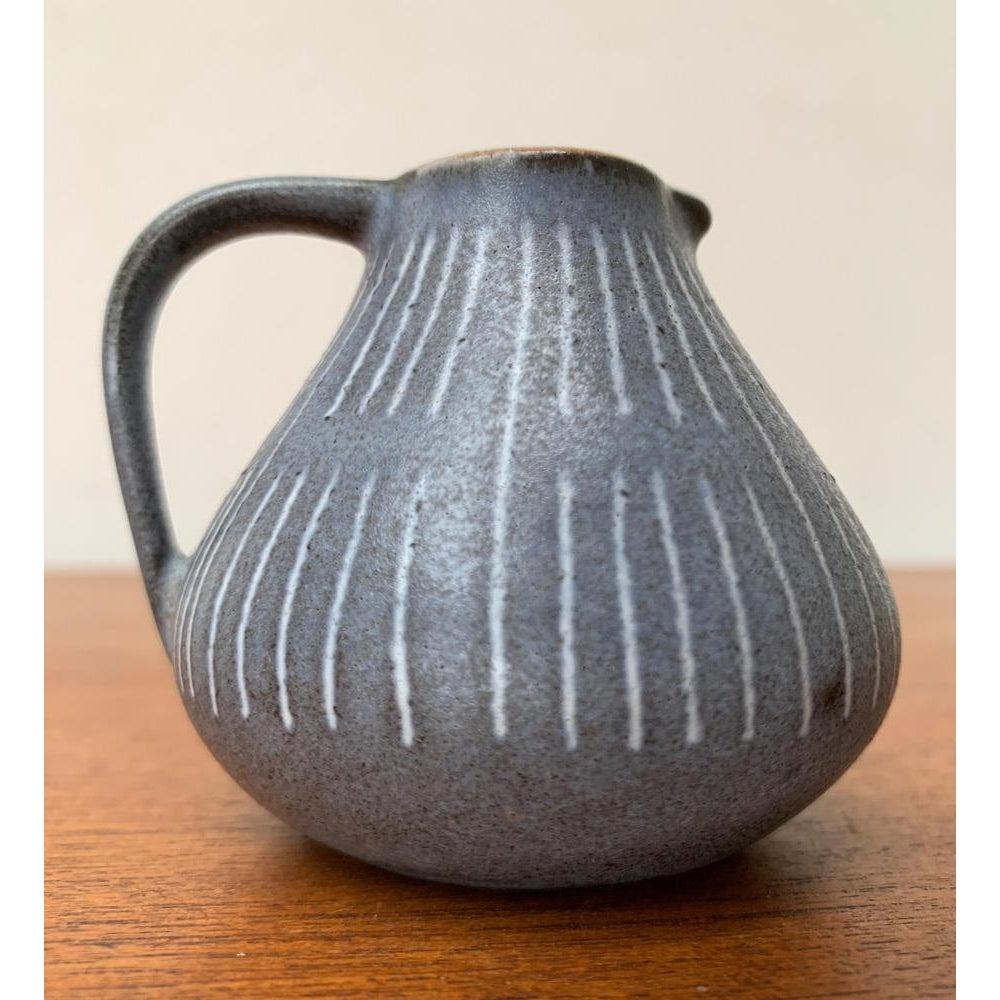 Ceramic Small Mid-Century Minimalist Carafe Vase from Marschner Kunsttöpferei, 1960s For Sale