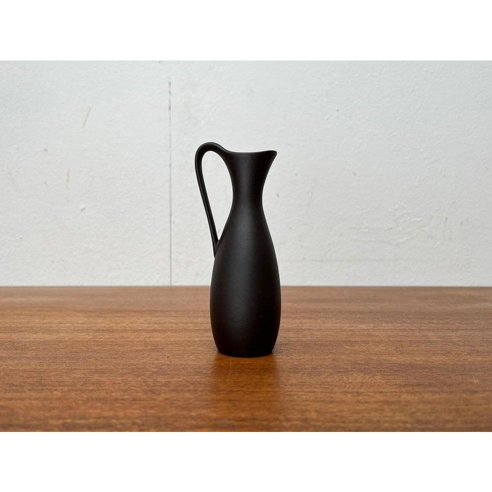 Ceramic Small Mid-Century Minimalist Wormser Terra-Sigillata Pottery Carafe Vase, 1960s For Sale