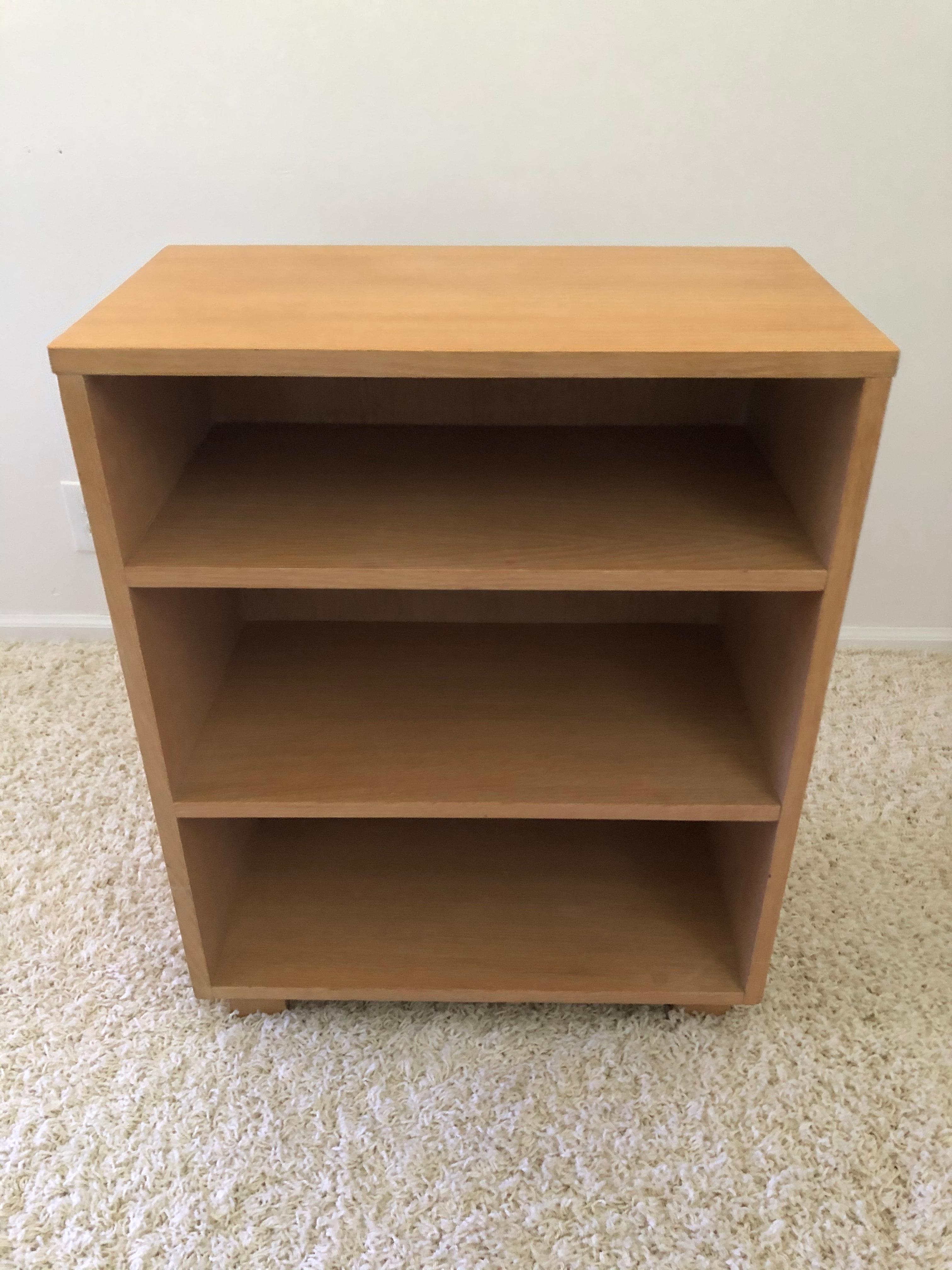Small Mid-Century Modern Bleached Cerused Oak Book Case For Sale 1