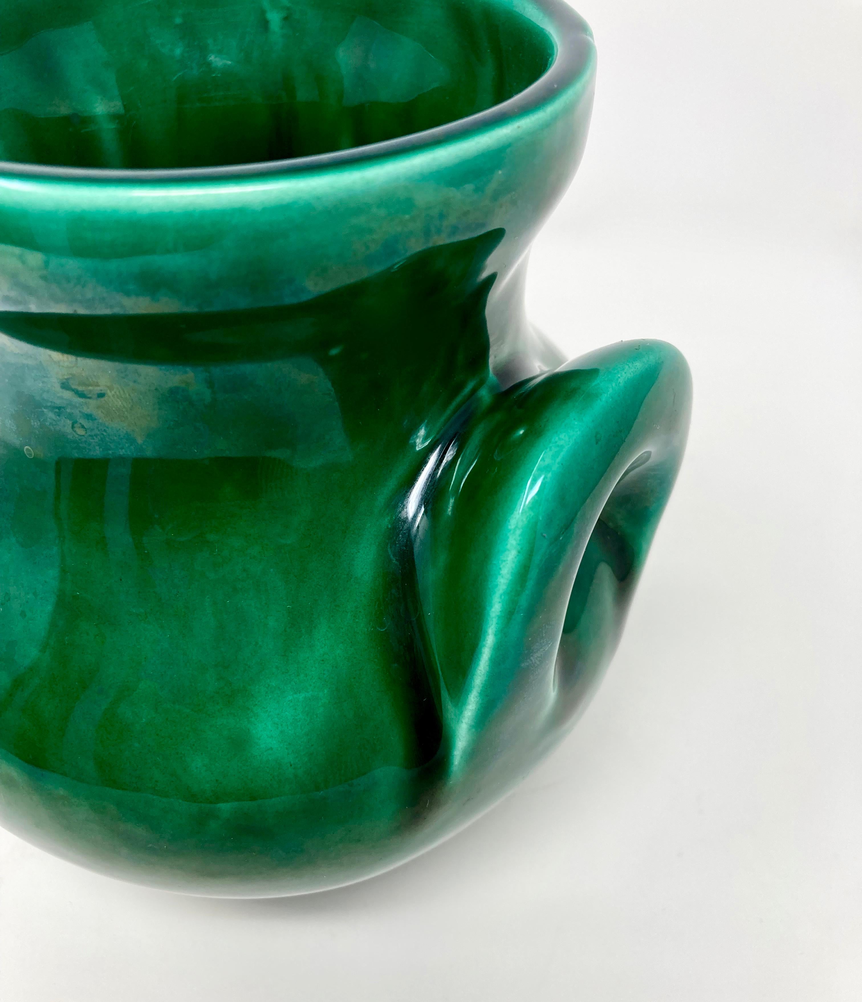Calco Piccolo vaso in ceramica con le orecchie (Oreilles) di Roger Capron Vallauris in vendita