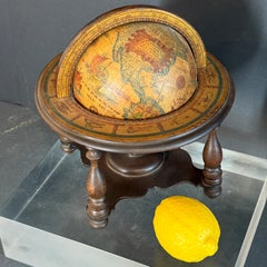 Small Mid-Century Modern Italian Globe for Bar Desk Table