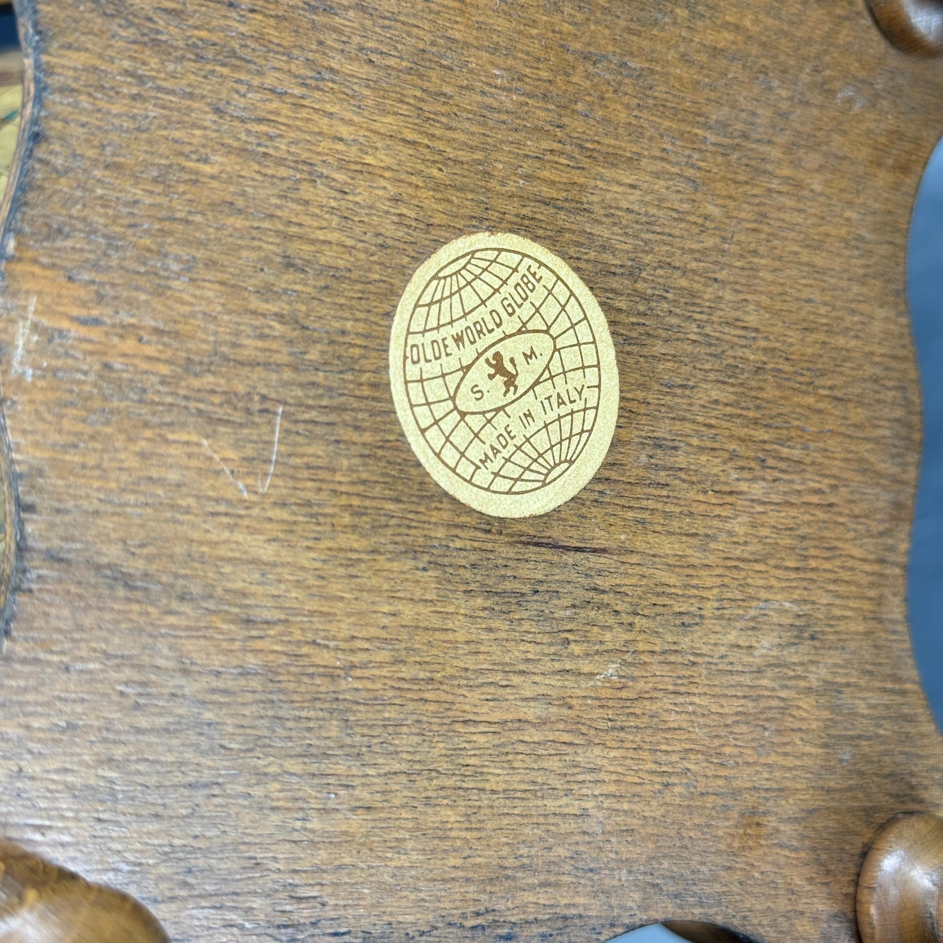 Hand-Crafted Small Mid-Century Modern Italian Globe for Bar Desk Table