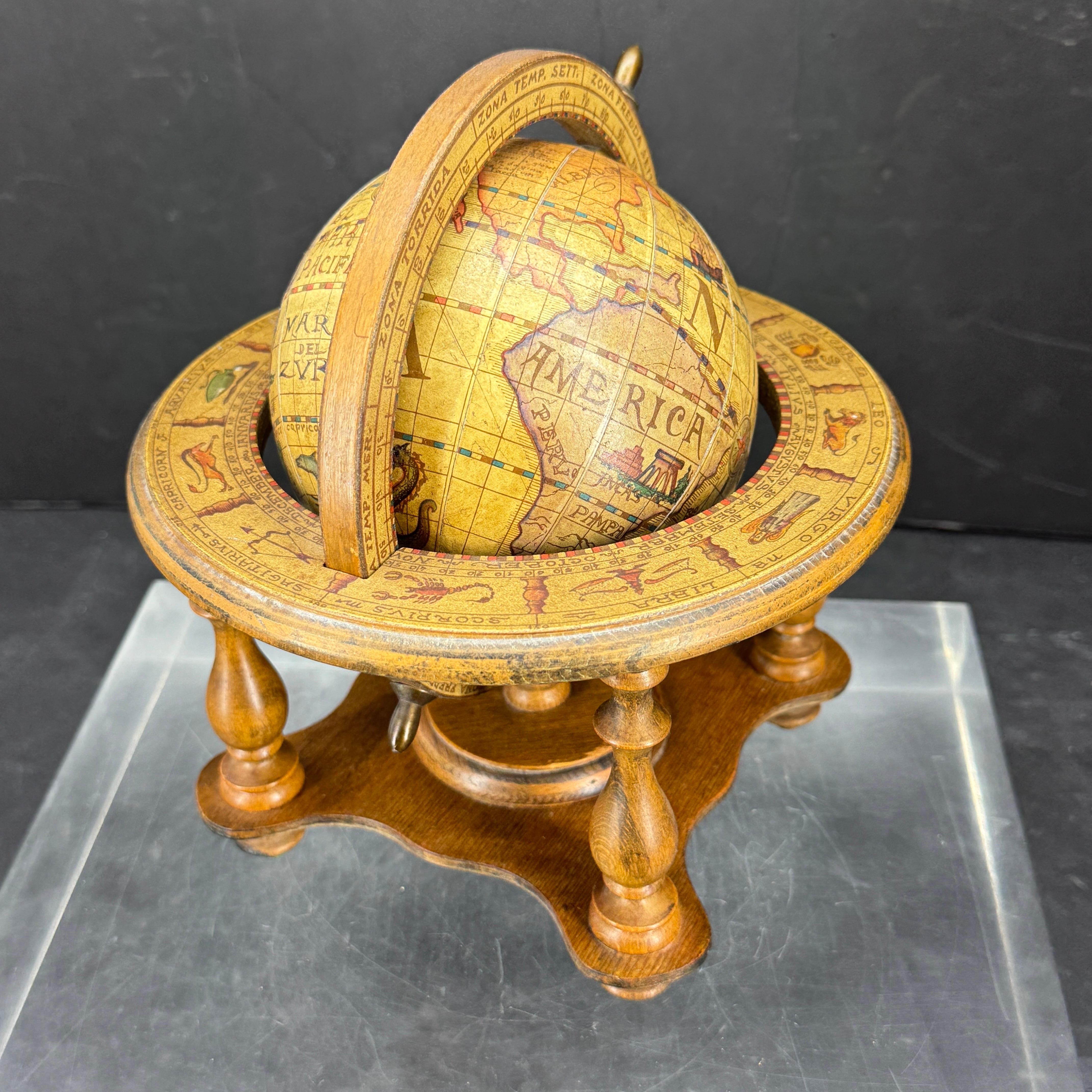 Small Mid-Century Modern Italian Globe for Bar Desk Table 1