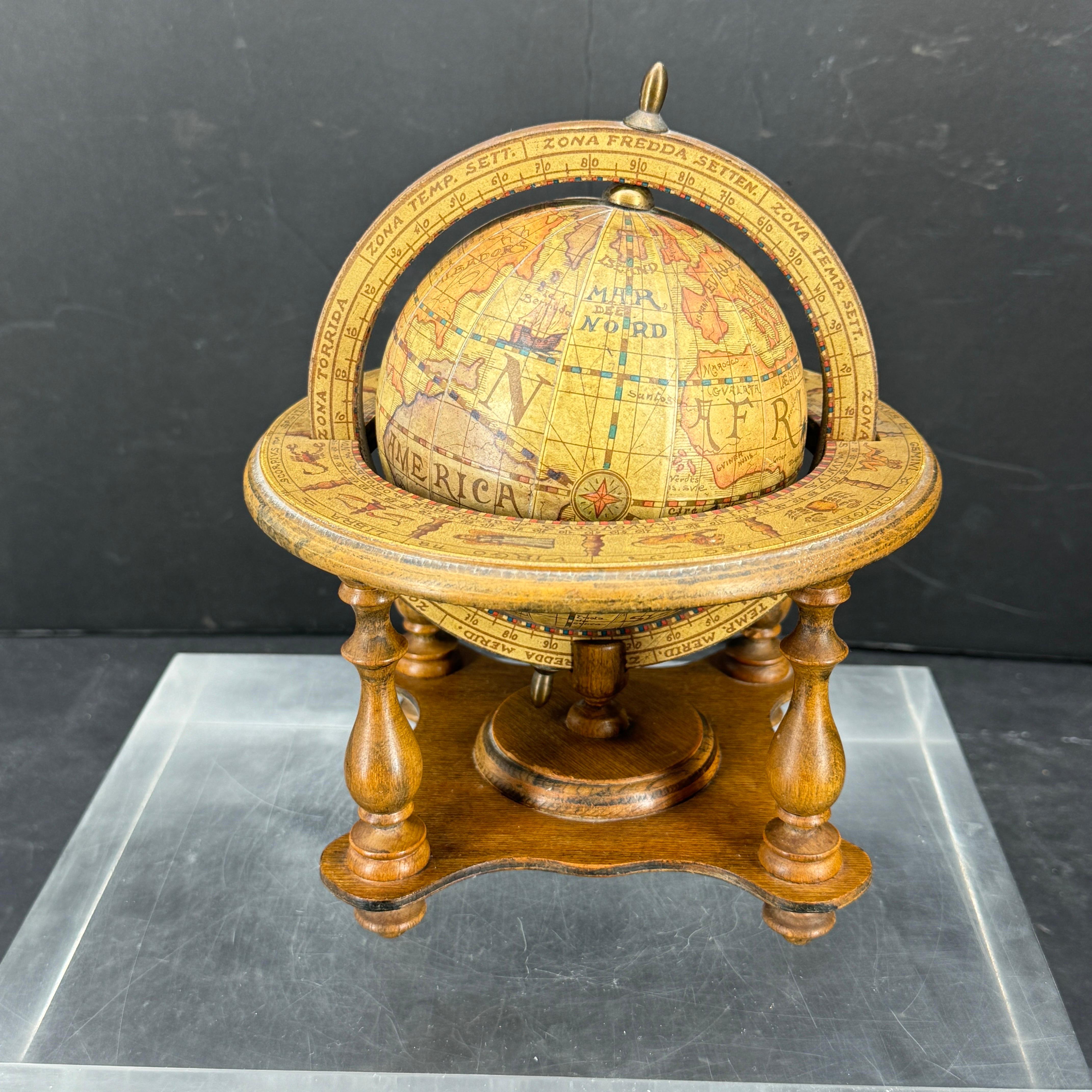 Small Mid-Century Modern Italian Globe for Bar Desk Table 2
