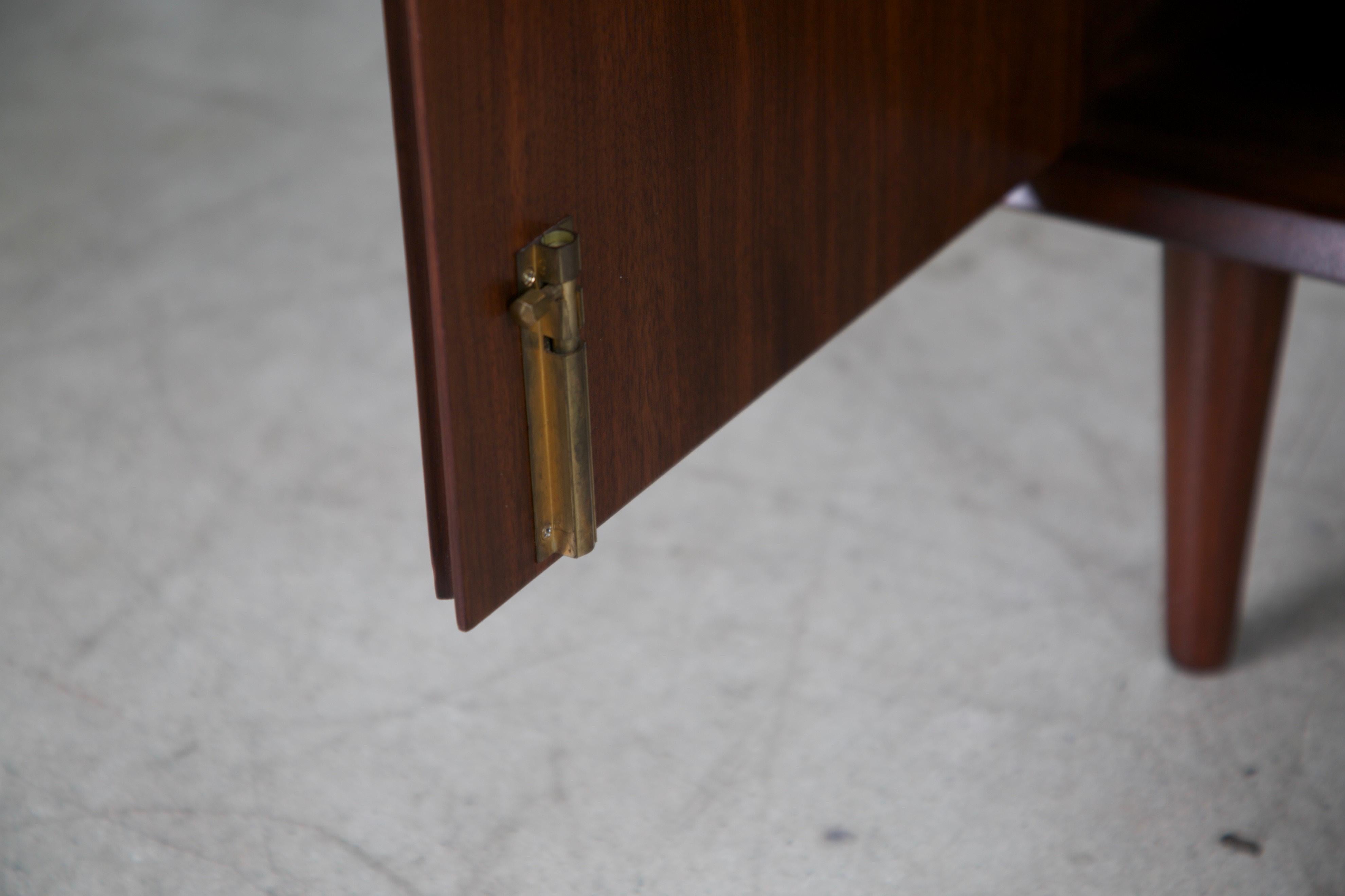 Small MidCentury Modern Lockable Walnut or MiniBar or Dry Bar