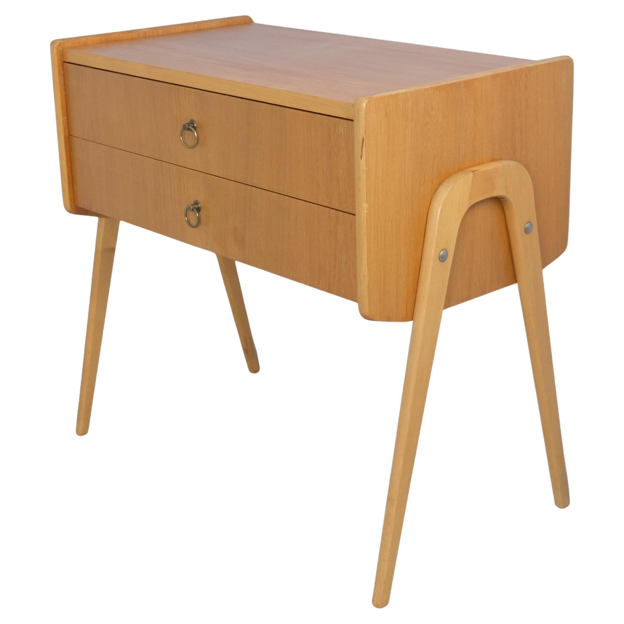 Small Mid-Century Modern Side Chest of Drawers in Birch, Häkli Finland 1950s