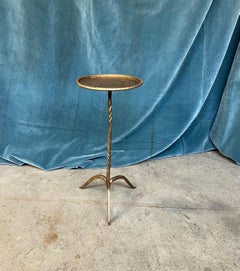 Small Mid Century Modern Style Metal Drinks Table with Pointed Feet