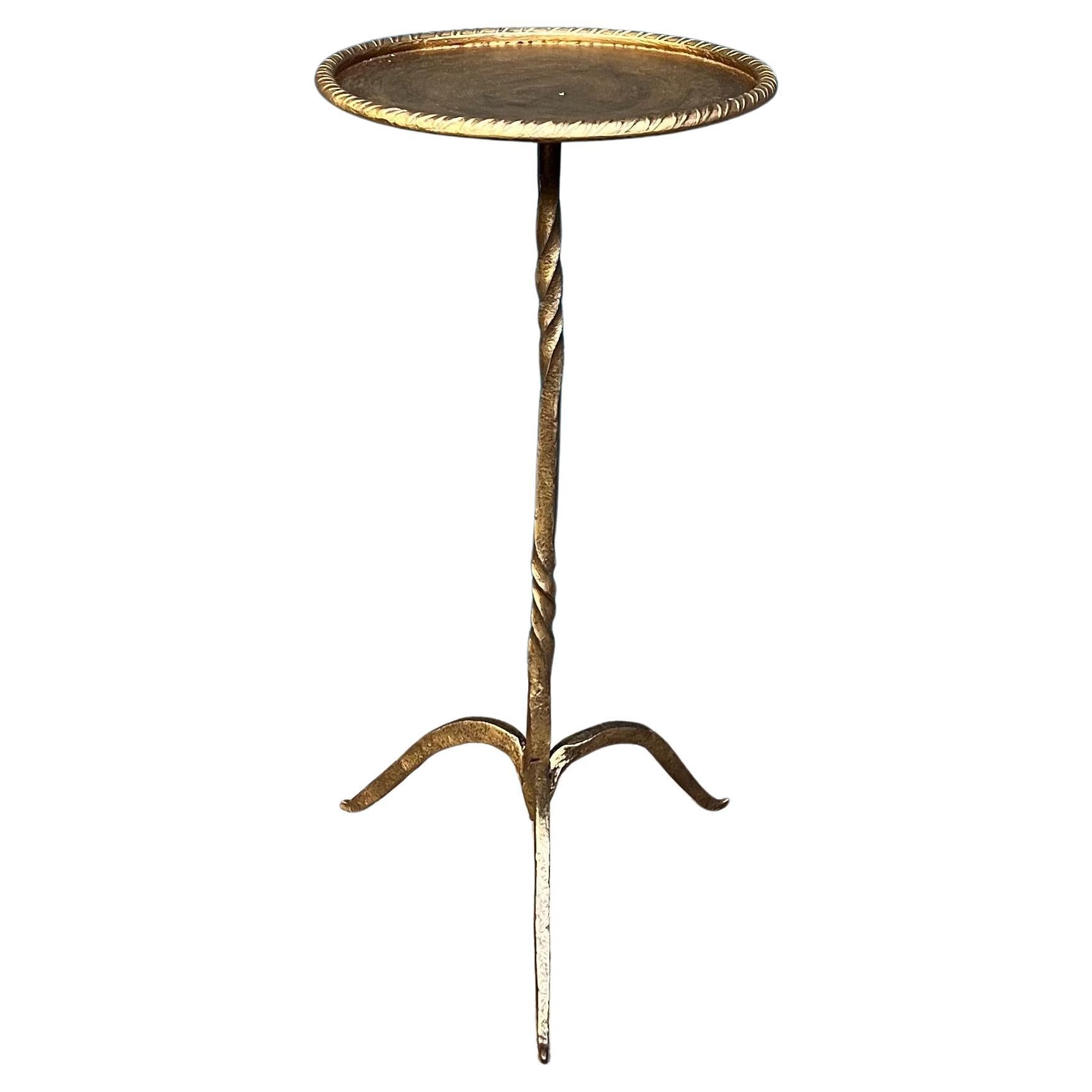 Small Mid Century Modern Style Metal Drinks Table with Pointed Feet