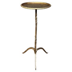 Small Mid Century Modern Style Metal Drinks Table with Pointed Feet