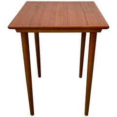 Small Mid-Century Modern Tapered Leg Teak Side Table, Denmark