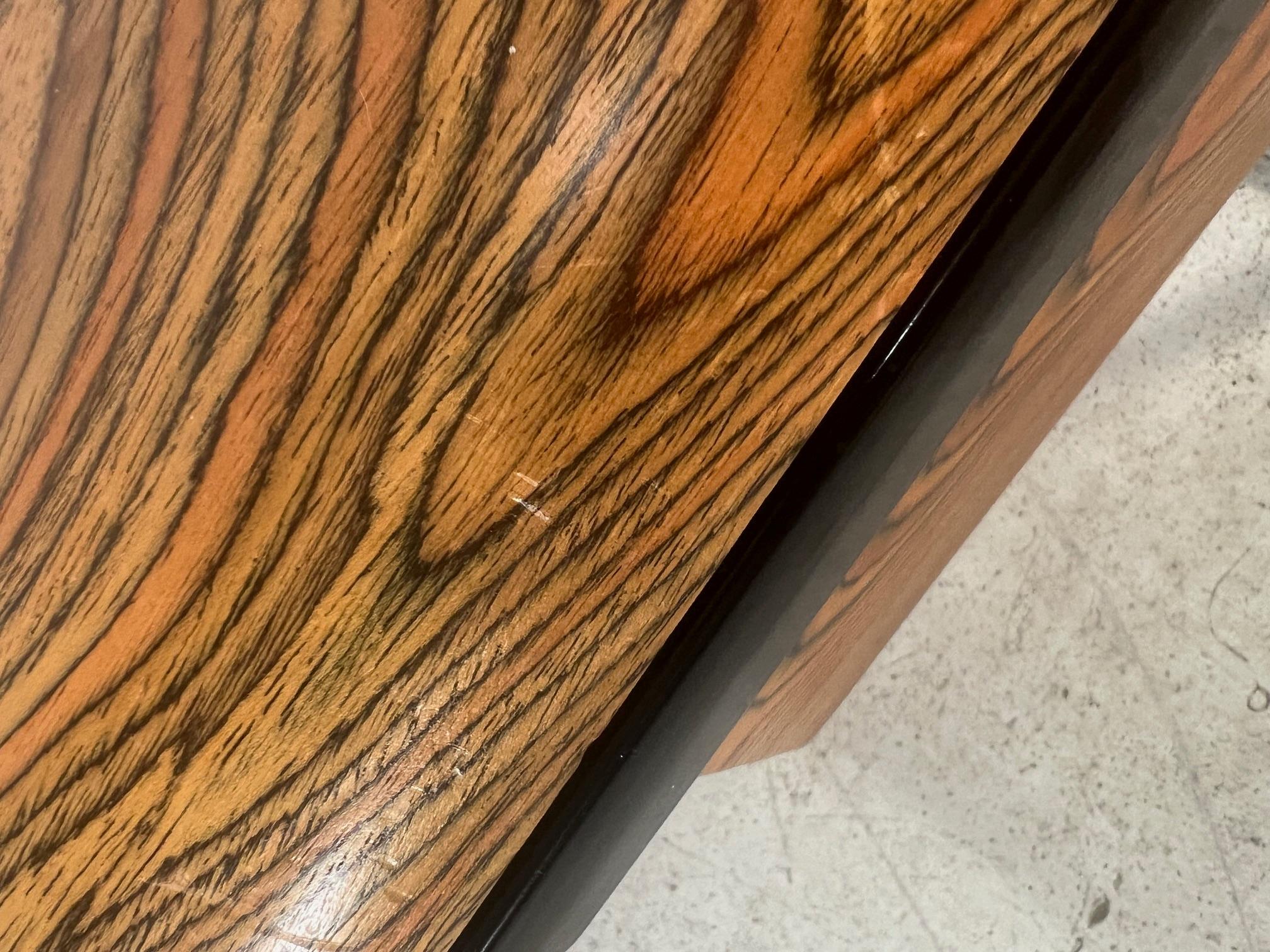 Small Mid Century Modern Zebra Wood  Desk By Peter Protzman For Herman Miller For Sale 7