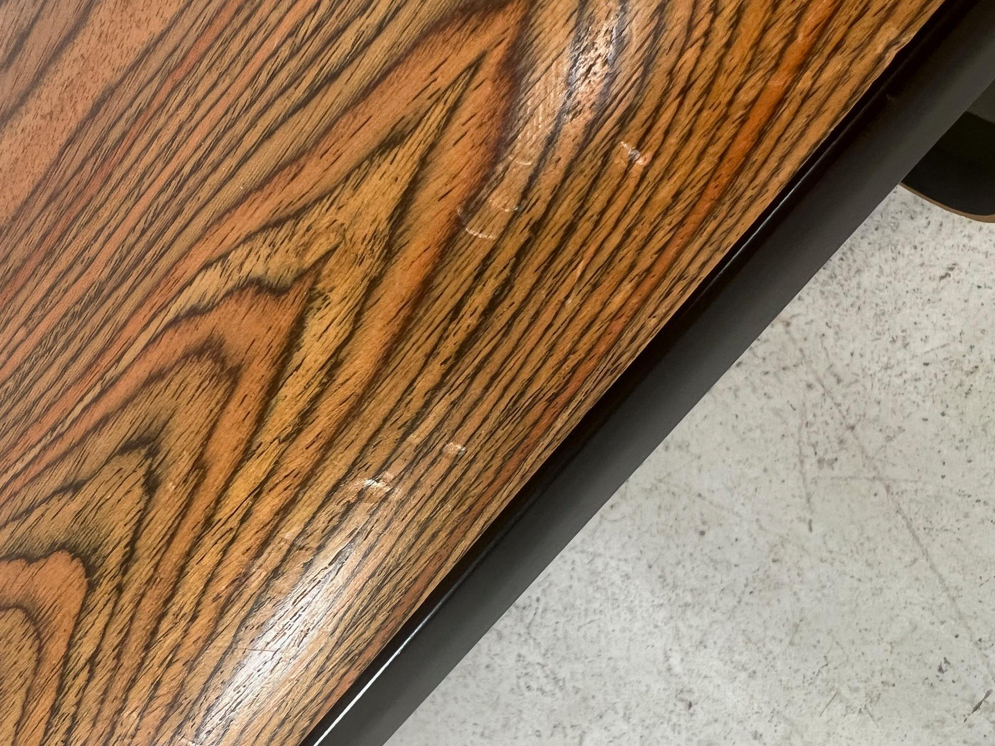 Small Mid Century Modern Zebra Wood  Desk By Peter Protzman For Herman Miller For Sale 8
