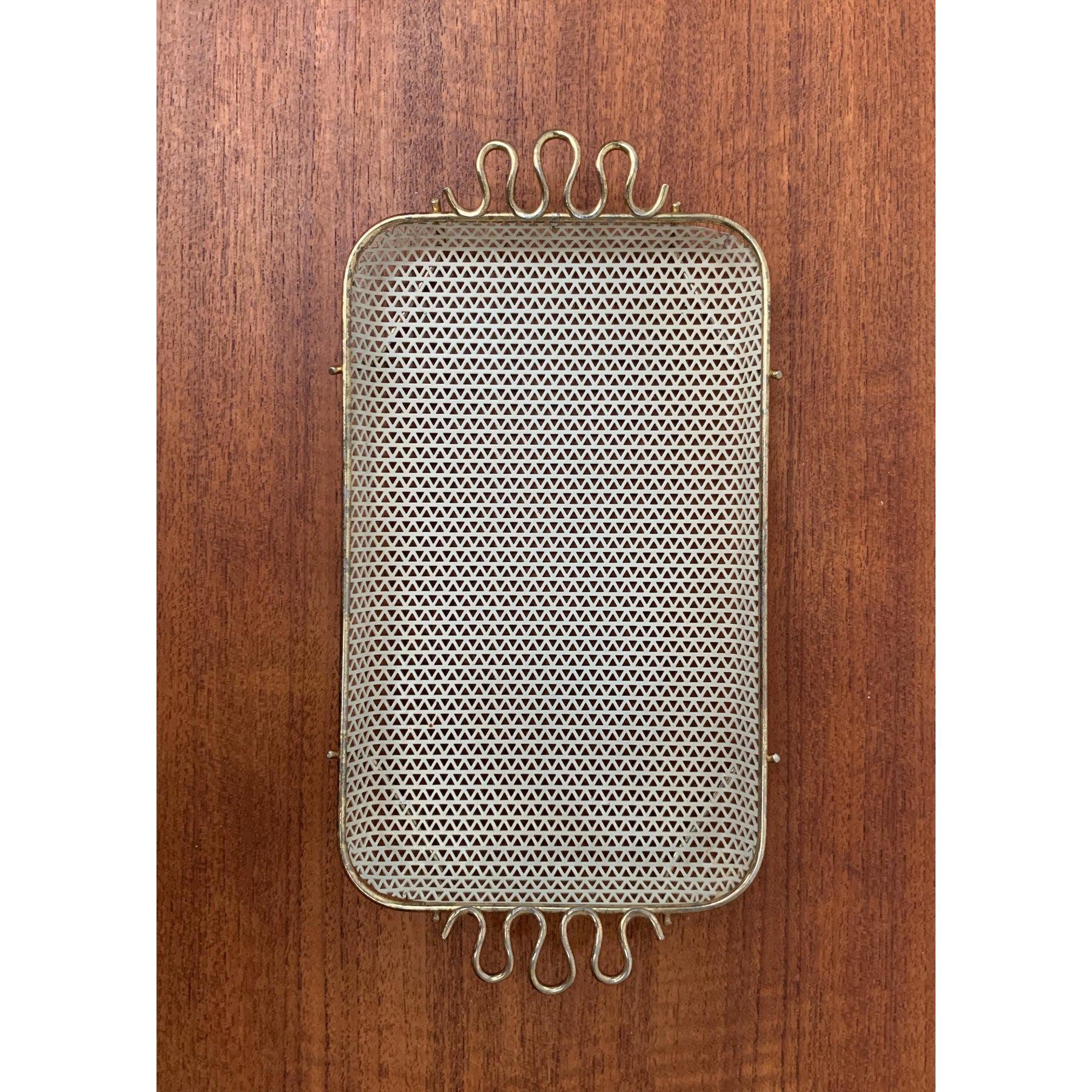 Metal Small Mid-Century Perforated Tablet, 1950s For Sale