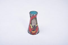 Small Multi-Coloured Midcentury San-Marino Fat Lava Vase