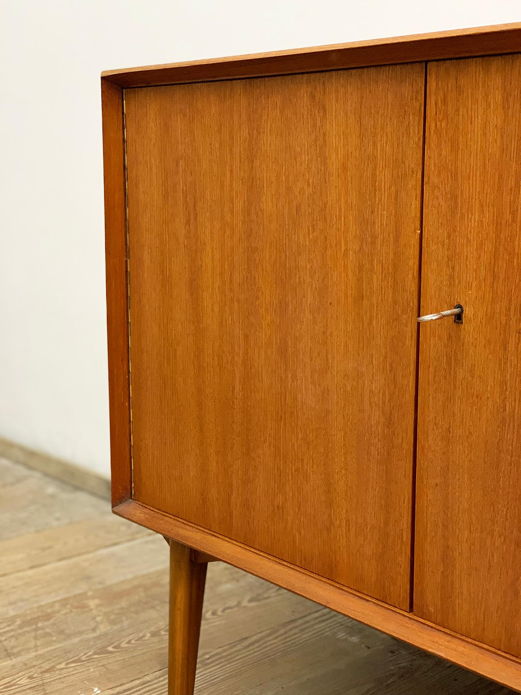 Small Mid-Century Sideboard in Teak by Rex Raab for Wilhelm Renz, Germany, 1960s For Sale 5