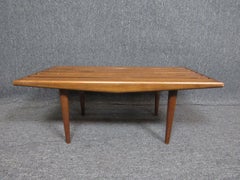 Small Mid-Century Slat Bench